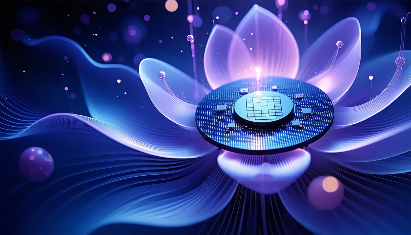 Bare BLE chip dies on a wafer ready for direct integration into low-cost consumer products